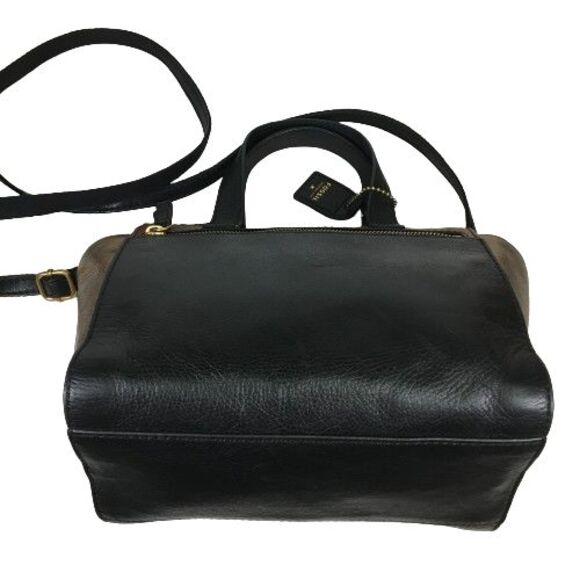 Fossil Tessa Satchel Handbag Color Block Leather Shopper Tote Shoulder Bag Purse - Picture 16 of 16